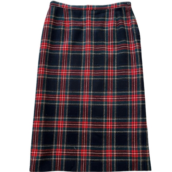 Pendleton Vintage Wool Authentic Black Stewart Tartan Skirt Suit - Picture 9 of 13